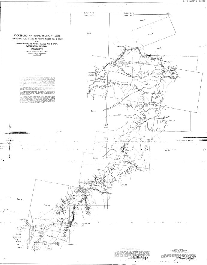 Historic survey plat of the Vicksburg National Military Park